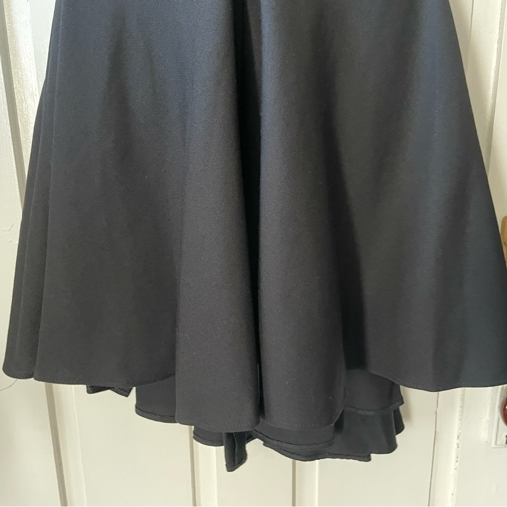 DOLCE & GABBANA Solid Black High-Low Skirt - Picture 3 of 9